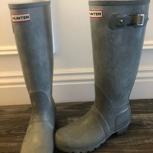 Gray Hunter Rain Boots